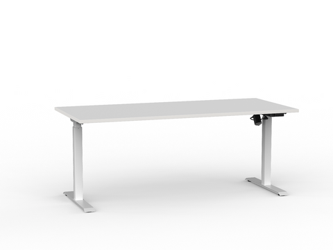 Agile Boost Height Adjustable Desk 1500 W-Desking-White-White-Commercial Traders - Office Furniture