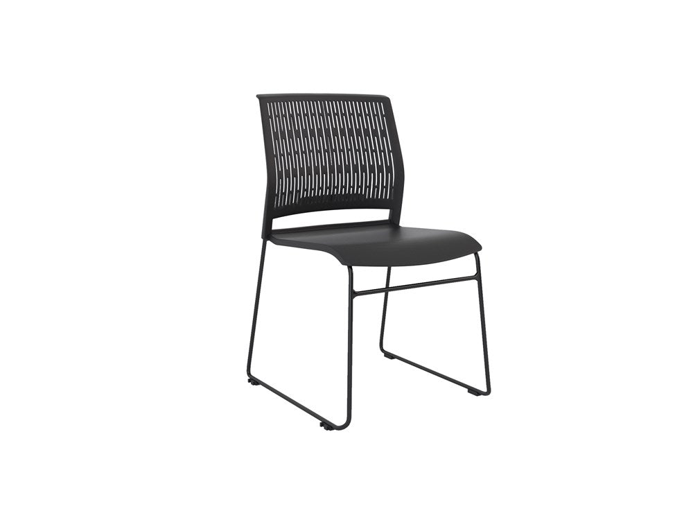 Magnus Chair - Stackable-Meeting Room Furniture-Black-Black-North Island Delivery-Commercial Traders - Office Furniture