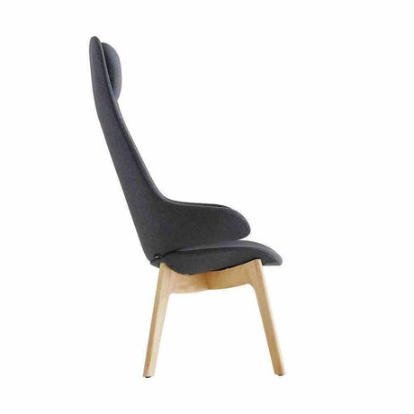 Konfurb Orbit High Back - Wooden Legs-Reception Furniture-Charcoal-Commercial Traders - Office Furniture
