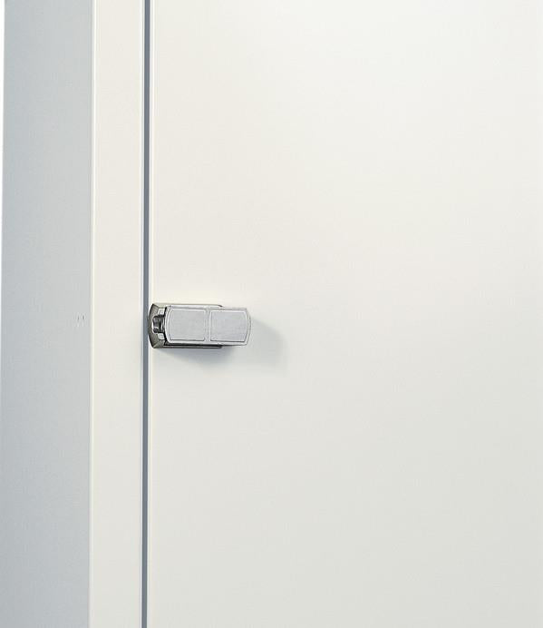 Two tier lockers - 300 wide-Storage-Key Lock-White Satin-Commercial Traders - Office Furniture