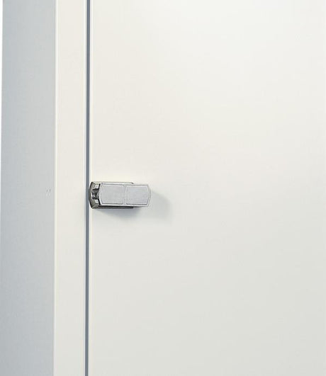 Four tier lockers - 300 wide-Storage-Key Lock-White Satin-Commercial Traders - Office Furniture