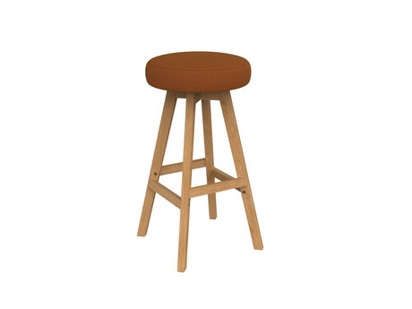 Anvil Bar Leaner 1800 x 900 And Luna Button Stool Package-Meeting Room Furniture-Orange-Commercial Traders - Office Furniture