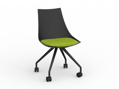 Luna Steel Frame-Meeting Room Furniture-Black-Bumblebee Yellow-Commercial Traders - Office Furniture