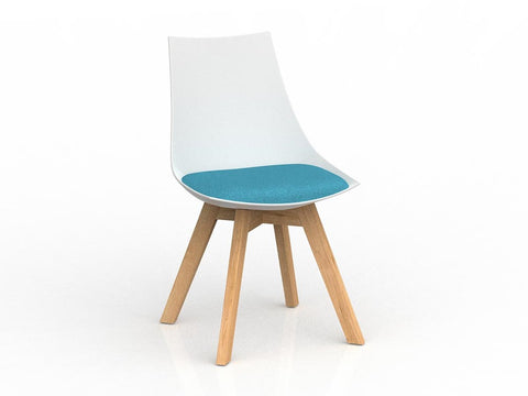 Luna Oak Base Chair-Meeting Room Furniture-Black-Splice-Commercial Traders - Office Furniture