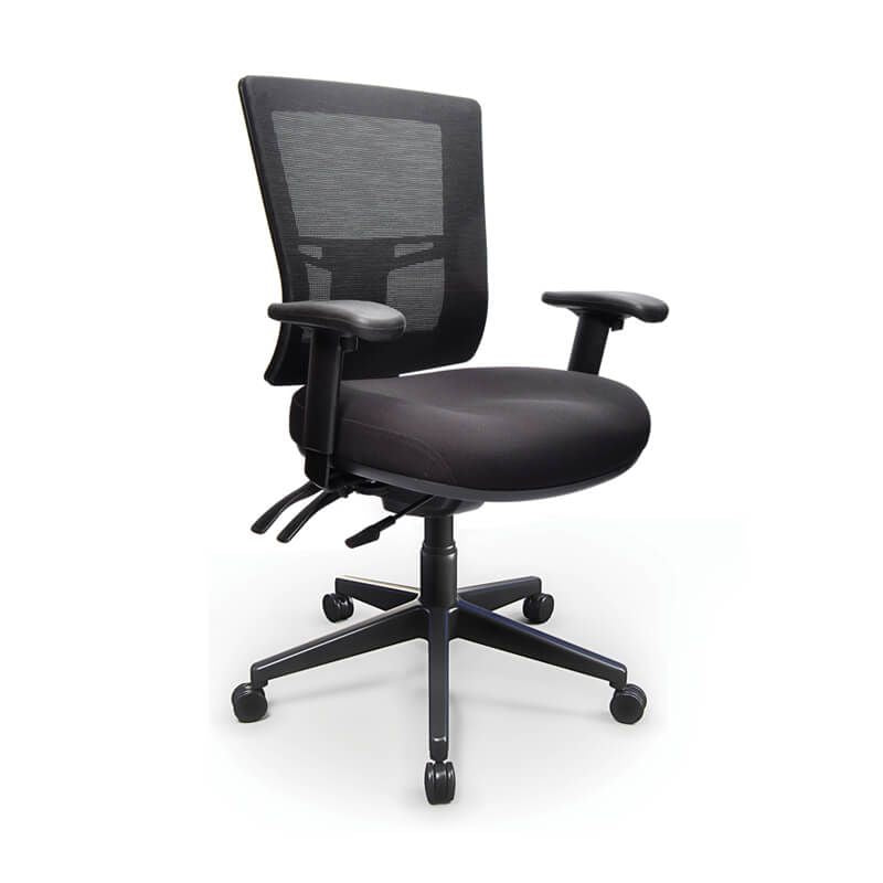 Buro Metro II Mesh Office Chair - Black Nylon Base-Office Chairs-No Thanks-Flat Pack Please-Commercial Traders - Office Furniture