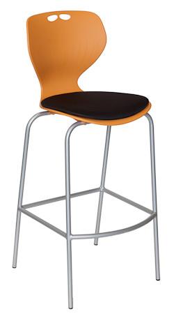 Mata Bar Stool-Lunchroom Chairs-With black seat pad-Taupe-Outside of Auckland - Please Enquire-Commercial Traders - Office Furniture