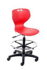 Mata Architectural Chair-Office Chairs-Black-Castors-No seat pad-Commercial Traders - Office Furniture