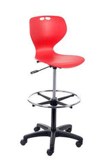 Mata Architectural Chair-Office Chairs-Black-Castors-No seat pad-Commercial Traders - Office Furniture