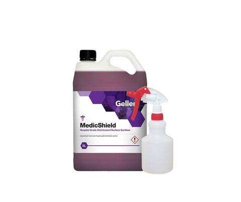 Medic Shield - 5 Litre Concentrate With 500ml Spray Bottle-Hygiene-Commercial Traders - Office Furniture