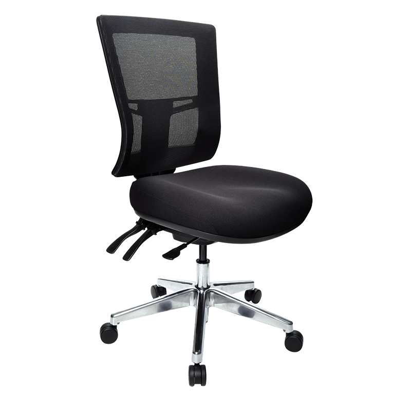 Buro Metro II Mesh Office Chair - Alloy Base-Office Chairs-No Thanks-Flat Pack Please-Commercial Traders - Office Furniture