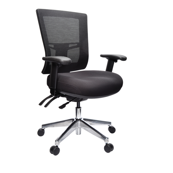 Buro Metro II Mesh Office Chair - Alloy Base-Office Chairs-Yes Please-Flat Pack Please-Commercial Traders - Office Furniture