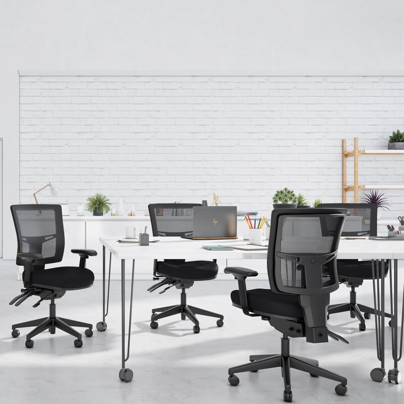 Buro Metro II Mesh Office Chair - Black Nylon Base-Office Chairs-No Thanks-Flat Pack Please-Commercial Traders - Office Furniture