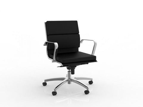 Moda Midback Executive Chair-Office Chairs-Genuine Leather-Assembled Please-Commercial Traders - Office Furniture