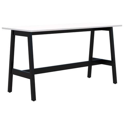 Modella II Leaner-Barleaners-1500 x 800-Snow Velvet-Black-Commercial Traders - Office Furniture
