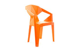 Muze Stackable Chair-Lunchroom Chairs-Mandarin-Delivery (Auckland Only)-Commercial Traders - Office Furniture