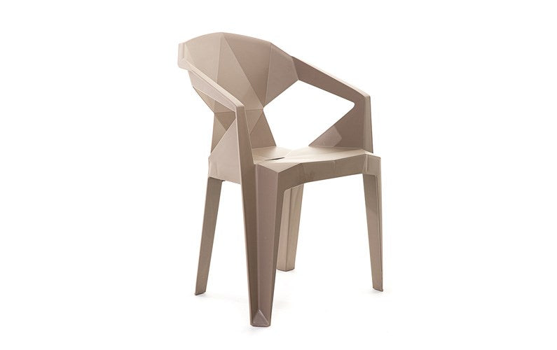 Muze Stackable Chair-Lunchroom Chairs-Taupe-Delivery (Auckland Only)-Commercial Traders - Office Furniture