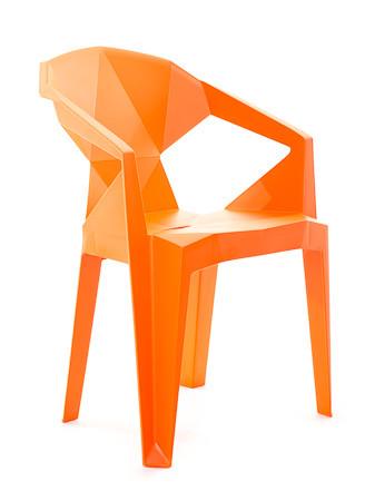 Muze Stackable Chair-Lunchroom Chairs-Mandarin-Delivery (Auckland Only)-Commercial Traders - Office Furniture