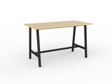 Cubit Bar Leaner 1800 x 900-Meeting Room Furniture-Nordic Maple-Black-Commercial Traders - Office Furniture