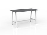 Cubit Bar Leaner 2200 x 900-Meeting Room Furniture-Silver-White-Commercial Traders - Office Furniture