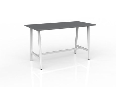 Cubit Bar Leaner 1800 x 900-Meeting Room Furniture-Silver-White-Commercial Traders - Office Furniture