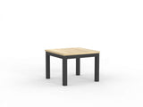 Cubit 600 Coffee Table-Reception Furniture-Atlantic Oak-Black-Commercial Traders - Office Furniture