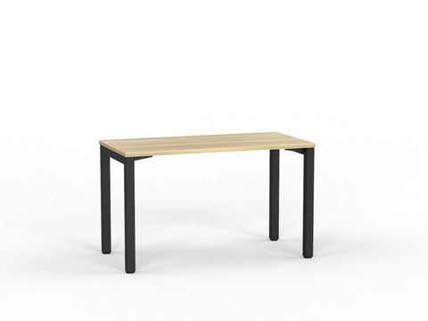 Cubit 1200 x 600 Desk-Desking-Atlantic Oak-Black-Commercial Traders - Office Furniture