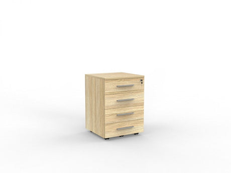 Cubit 4 Draw Mobile-Storage-Atlantic Oak-Commercial Traders - Office Furniture