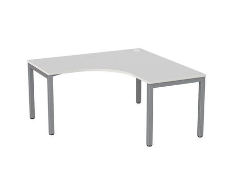 Cubit 1500 x 1500 x 700 Workstation-Desking-White-Silver-Commercial Traders - Office Furniture