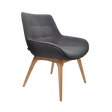 Konfurb Neo - Standard Fabric-Office Chairs-Standard Charcoal Fabric and Wooden Legs-Auckland Only-Commercial Traders - Office Furniture