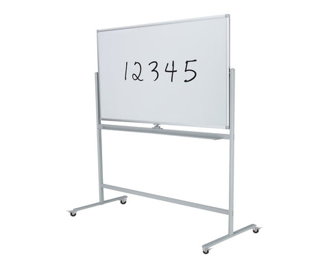 Mobile Whiteboard - Ceramic 1200 x 1200-Whiteboards-No Accessories Thanks-Commercial Traders - Office Furniture