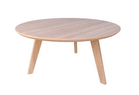 Oslo Coffee Table - (Round) Veneer Top-Reception Furniture-600-Auckland Delivery-Commercial Traders - Office Furniture