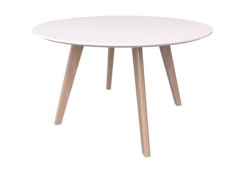 Oslo Meeting Table 4 Leg (Round) - Melteca-Meeting Room Furniture-1200-White-Nationwide Delivery-Commercial Traders - Office Furniture