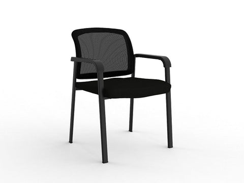 Ozone Meeting Chair-Meeting Room Furniture-Standard Black-Commercial Traders - Office Furniture