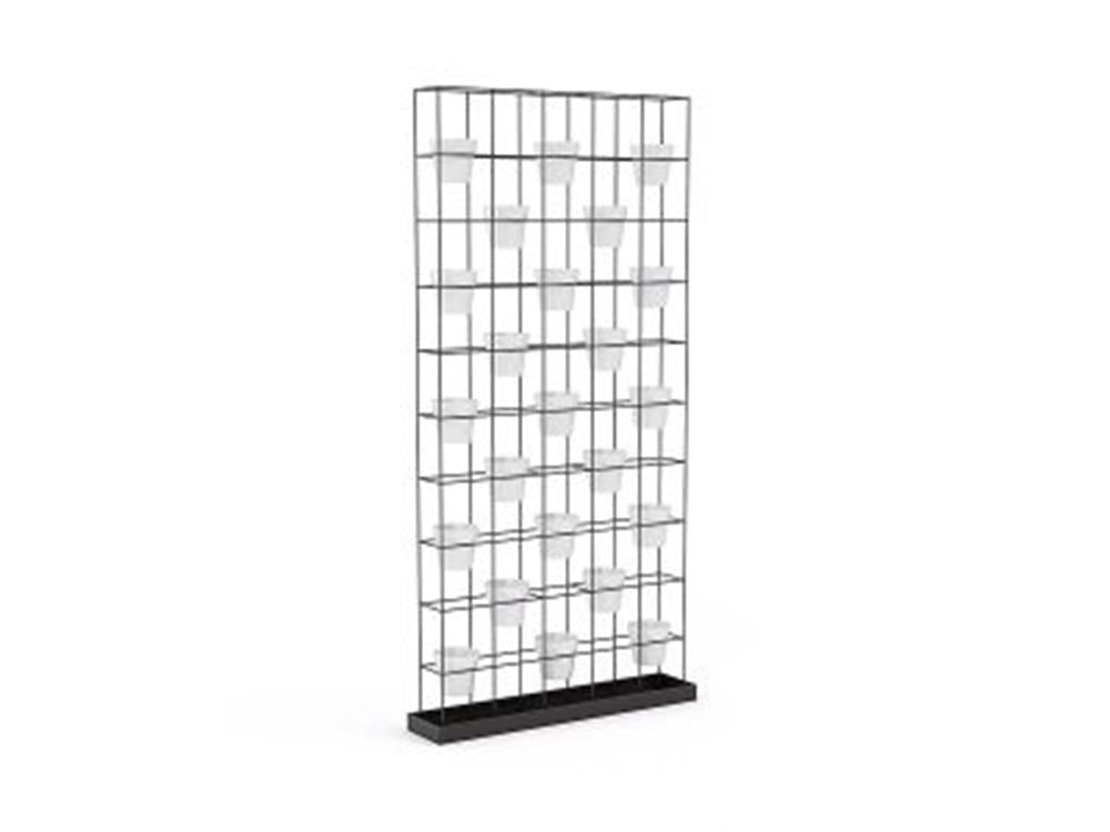 Planter Wall Frame - With Pots (No Plants)-Unclassified-Black Powdercoat-Commercial Traders - Office Furniture
