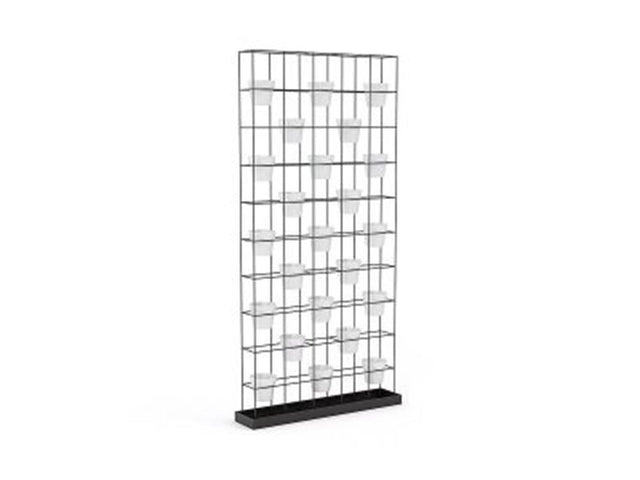 Planter Wall Frame - With Pots (No Plants)-Unclassified-Black Powdercoat-Commercial Traders - Office Furniture