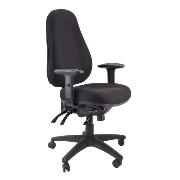 Buro Persona Office Chair 24/7- arms included-Office Chairs-Black-Flat Pack Please-Commercial Traders - Office Furniture