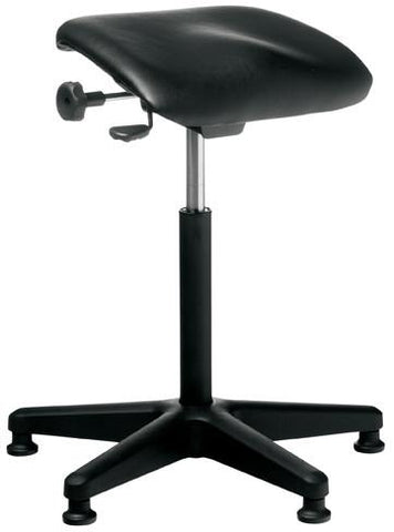 Buro Posturite Stool-Office Chairs-Black Vinyl-Normal Base-Flat Pack Please-Commercial Traders - Office Furniture