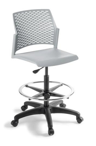 Punch Tech Chair-Office Chairs-Red-Standard Castors-Commercial Traders - Office Furniture
