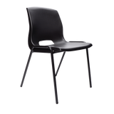 Buro Quad Chair-Lunchroom Chairs-Black-Assembled - Auckland and Christchurch-Commercial Traders - Office Furniture