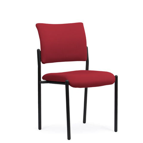 Que Visitor Chair-Meeting Room Chairs-Crown-Black Stacker-No Arms Thanks-Commercial Traders - Office Furniture