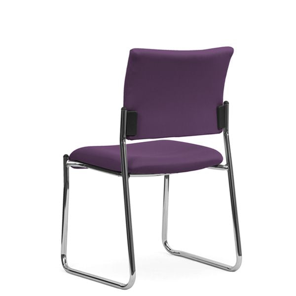 Que Visitor Chair-Meeting Room Chairs-Crown-Black Stacker-No Arms Thanks-Commercial Traders - Office Furniture