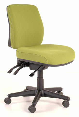 Buro Roma 3 Chair - Mid Back-Office Chairs-Black - Quickship-No Thanks-Flat Pack Please-Commercial Traders - Office Furniture