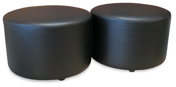 Round Ottoman - large-Reception Furniture-North Island Delivery-Lustrell (Vinyl)-Commercial Traders - Office Furniture