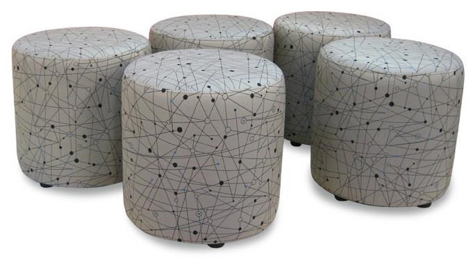 Round Ottoman - Small-Reception Furniture-North Island Delivery-Globe-Commercial Traders - Office Furniture