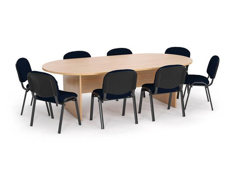 Ergoplan Table and Swift Chair Package-Meeting Room Furniture-Black-6 chairs-Commercial Traders - Office Furniture