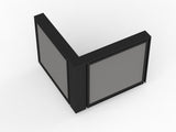 Studio 50 Joining Post - 1200h-Office Partitons-Black-2 Way-Commercial Traders - Office Furniture