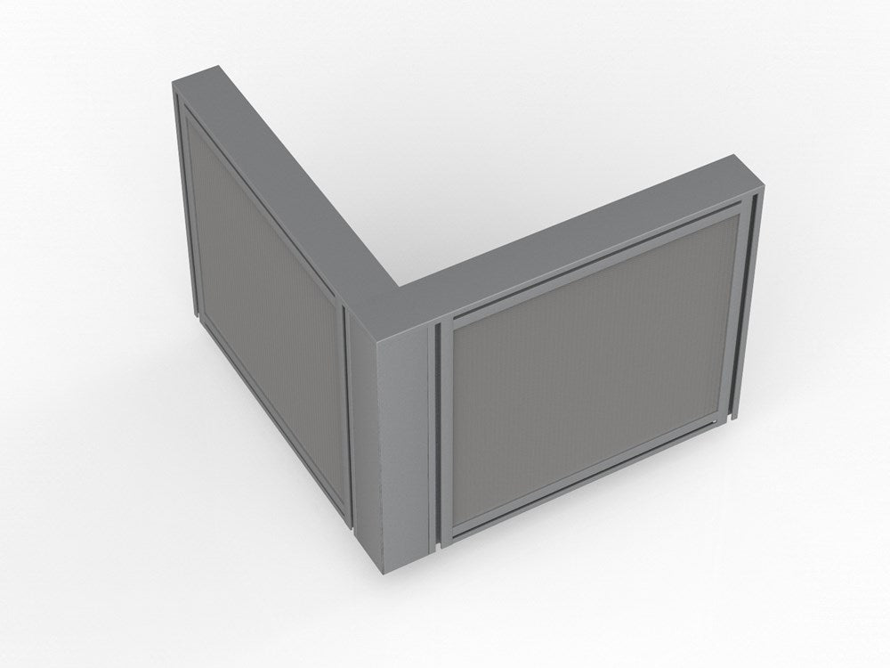 Studio 50 Joining Post - 1200h-Office Partitons-Silver-2 Way-Commercial Traders - Office Furniture
