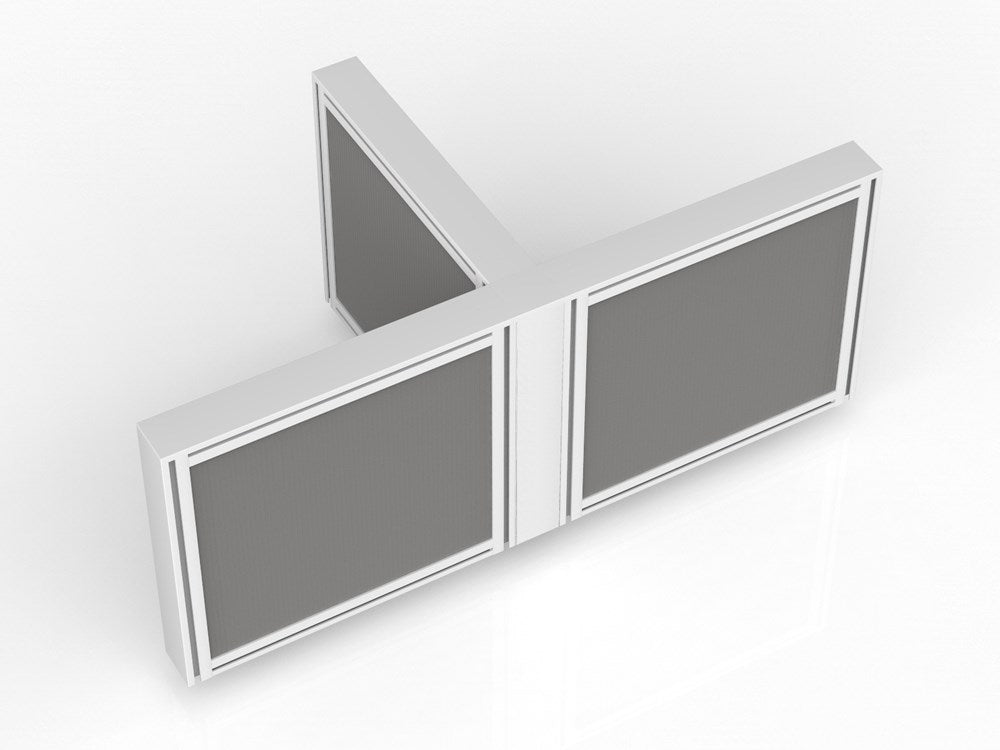 Studio 50 Joining Post - 1200h-Office Partitons-White-3 Way-Commercial Traders - Office Furniture