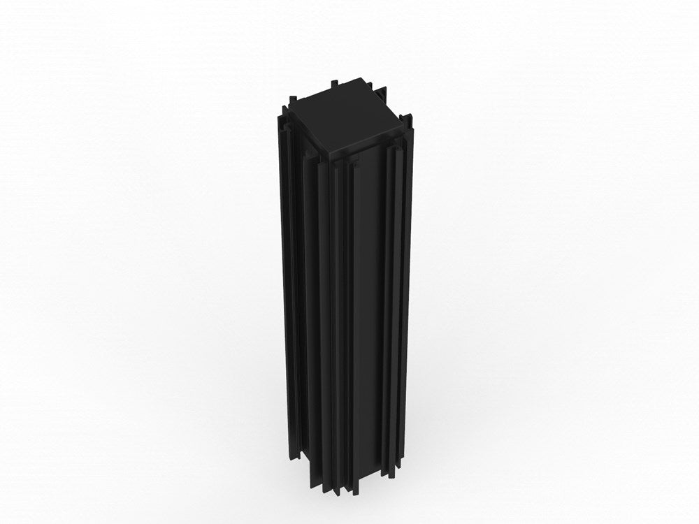 Studio 50 Joining Post - 1800h-Office Partitons-Black-4 Way-Commercial Traders - Office Furniture
