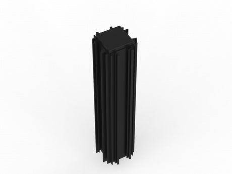 Studio 50 Joining Post - 1800h-Office Partitons-Black-4 Way-Commercial Traders - Office Furniture